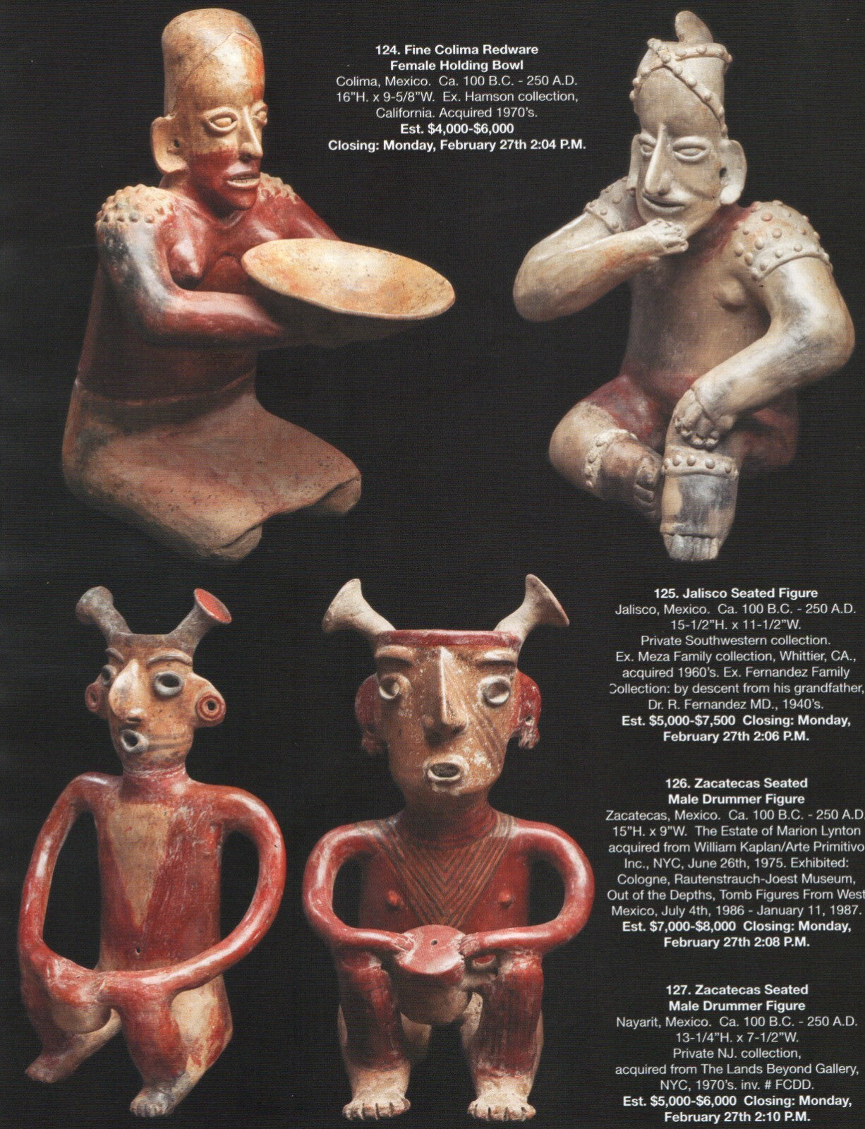 Pre Columbian Artifacts Price & Value Guide Arte Primitivo Auction Catalog 109