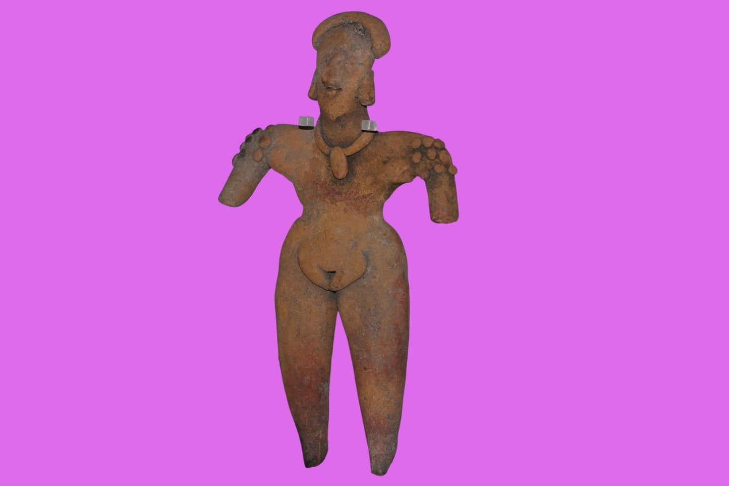 Pre Columbian Artifact 6in Female Shaman Tomb Figure Colima Mexico 100BC COA 256