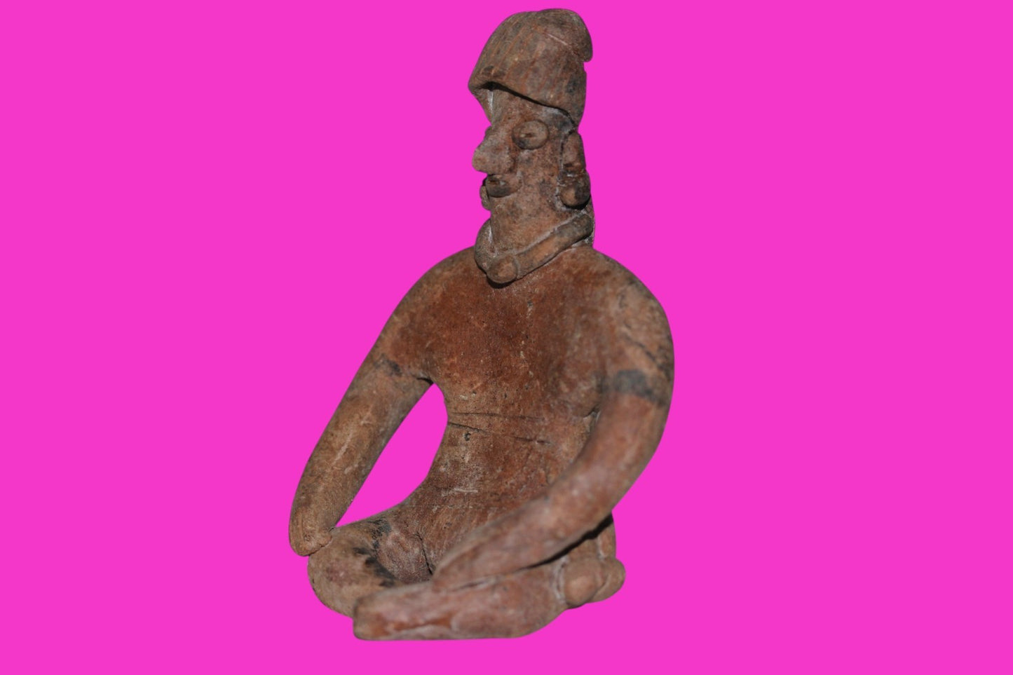 Pre Columbian Artifact Authentic Seated Tomb Figure Colima Mexico 250 AD COA 211