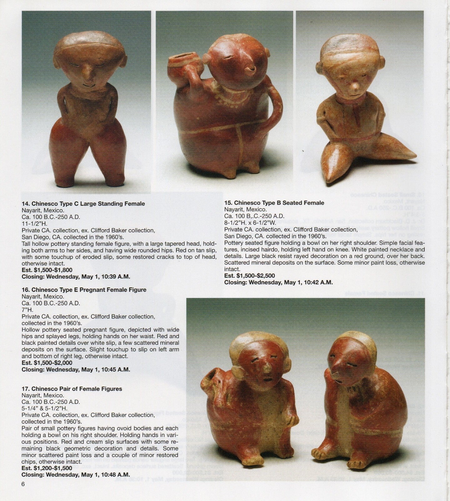 Pre Columbian Artifacts Price & Value Guide Arte Primitivo Auction Catalog #65