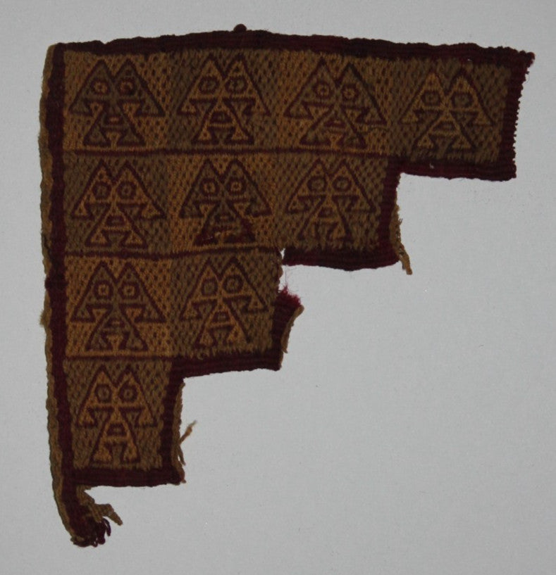 Authentic Pre Columbian Artifact Frameable Textile Border Chancay Peru COA 11