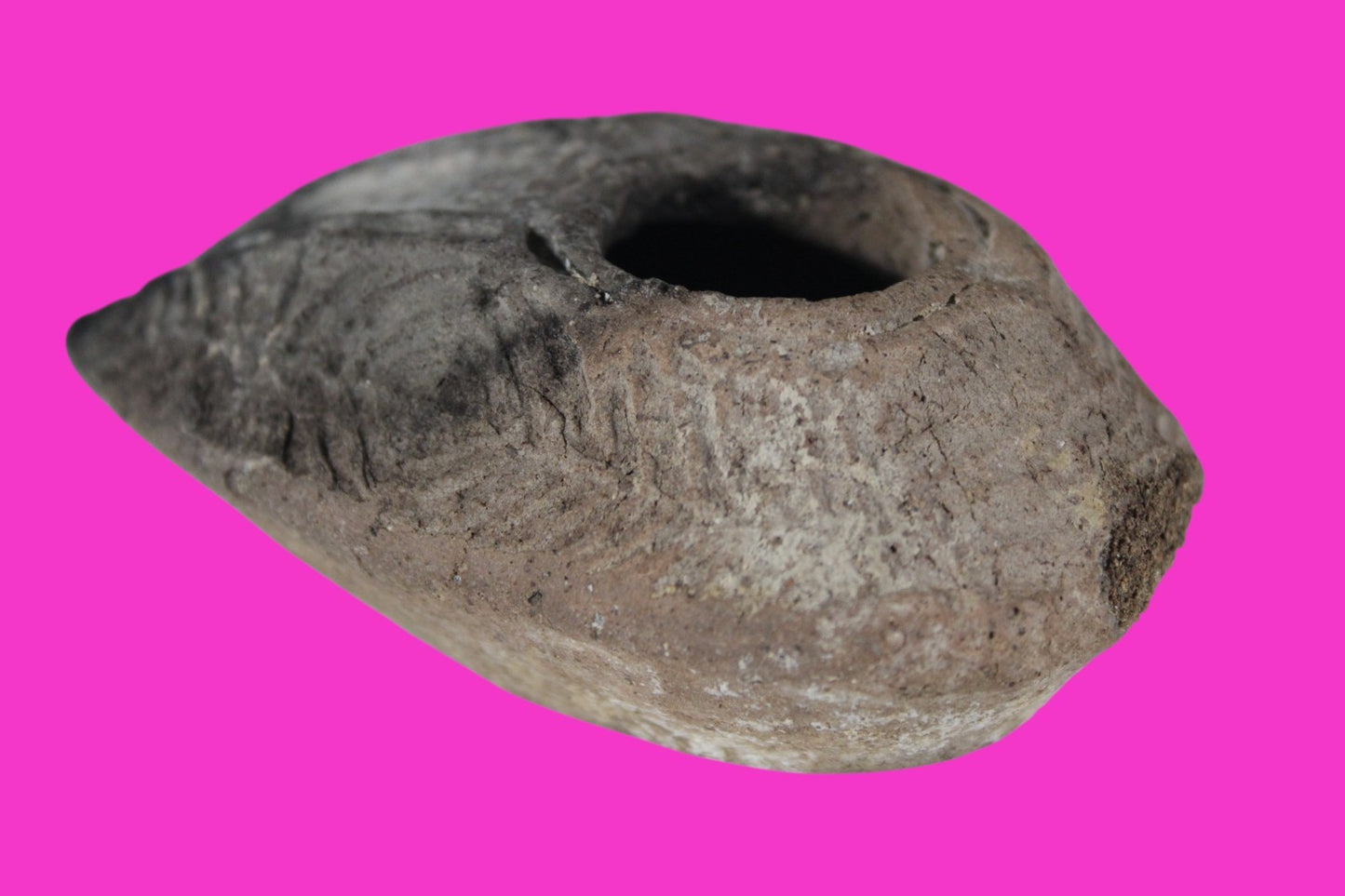 Ancient Holy Land Oil Lamp Artifact 2 Hidden Christian Crosses 300-600 AD COA 87