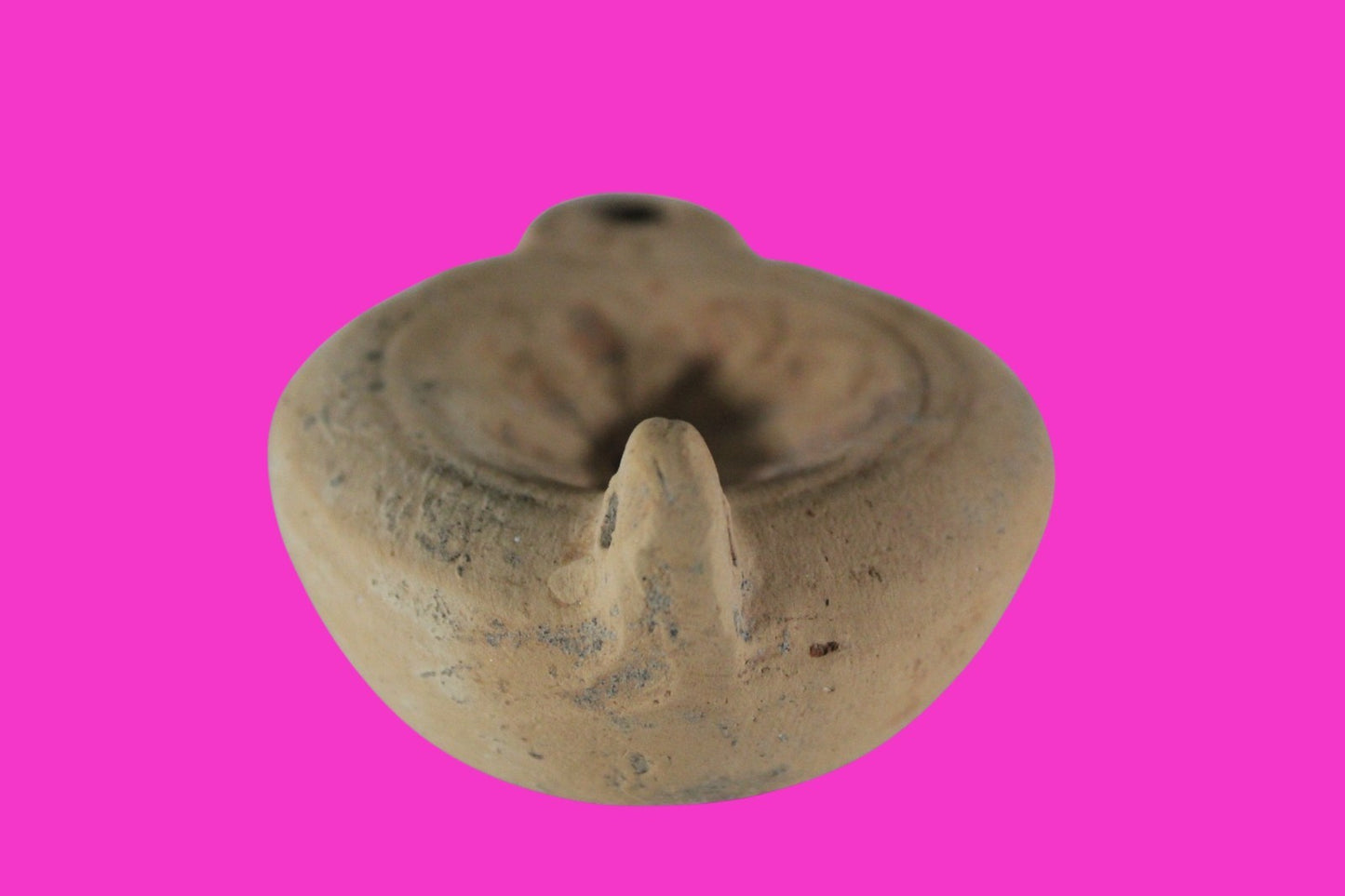 Ancient Holy Land Oil Lamp Artifact Land of Jesus Christ 100 BC-200 AD COA J149