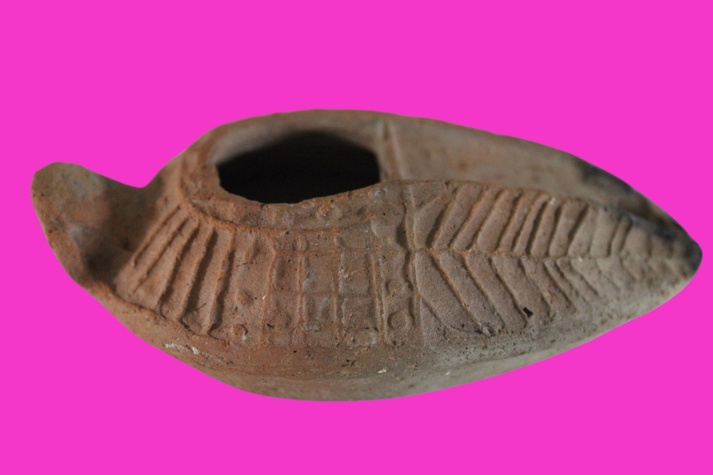 Ancient Holy Land Oil Lamp Artifact Jesus Christ Home Israel 300-600 AD COA 81