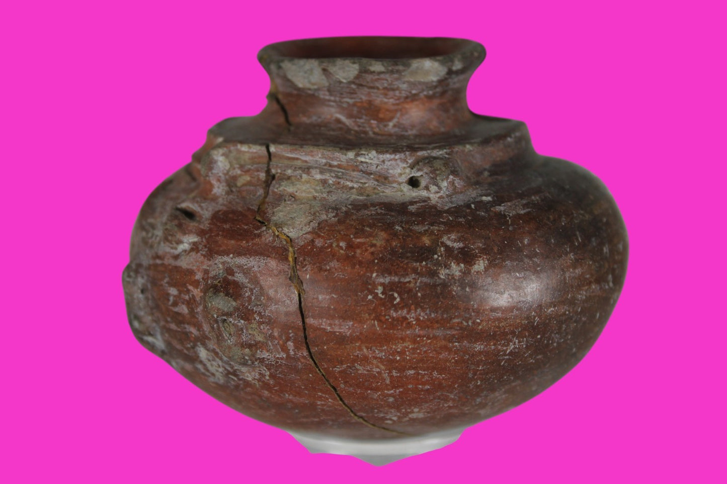 Pre Columbian Authentic Artifact Repaired Mayan Olla Yucatan 250-900 AD COA J69