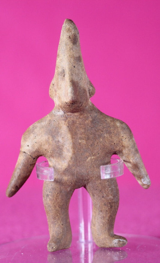 Authentic Pre Columbian Archaic Artifact Tomb Figure Colima Mexico 100BC COA 136