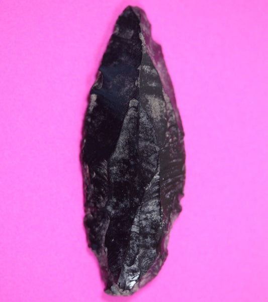 Authentic Pre Columbian Artifact Aztec Arrowhead Battle of Mexico City COA 26