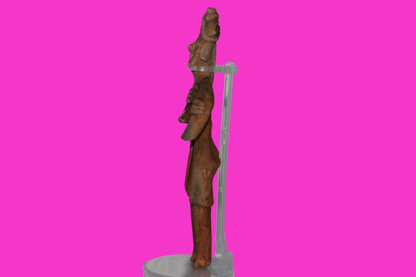 Pre Columbian Artifact 8 inch Female Tomb Figure Colima Mexico 100 BC COA 258