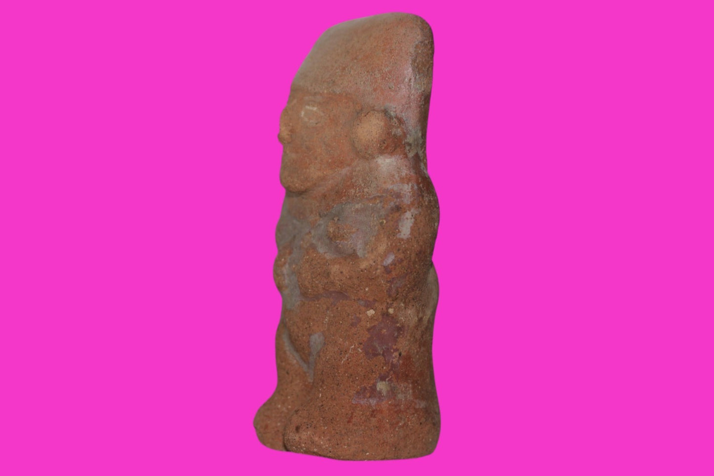 Pre Columbian Authentic Artifact Moche Rattle Figure Peru 850 - 1100 AD COA J34