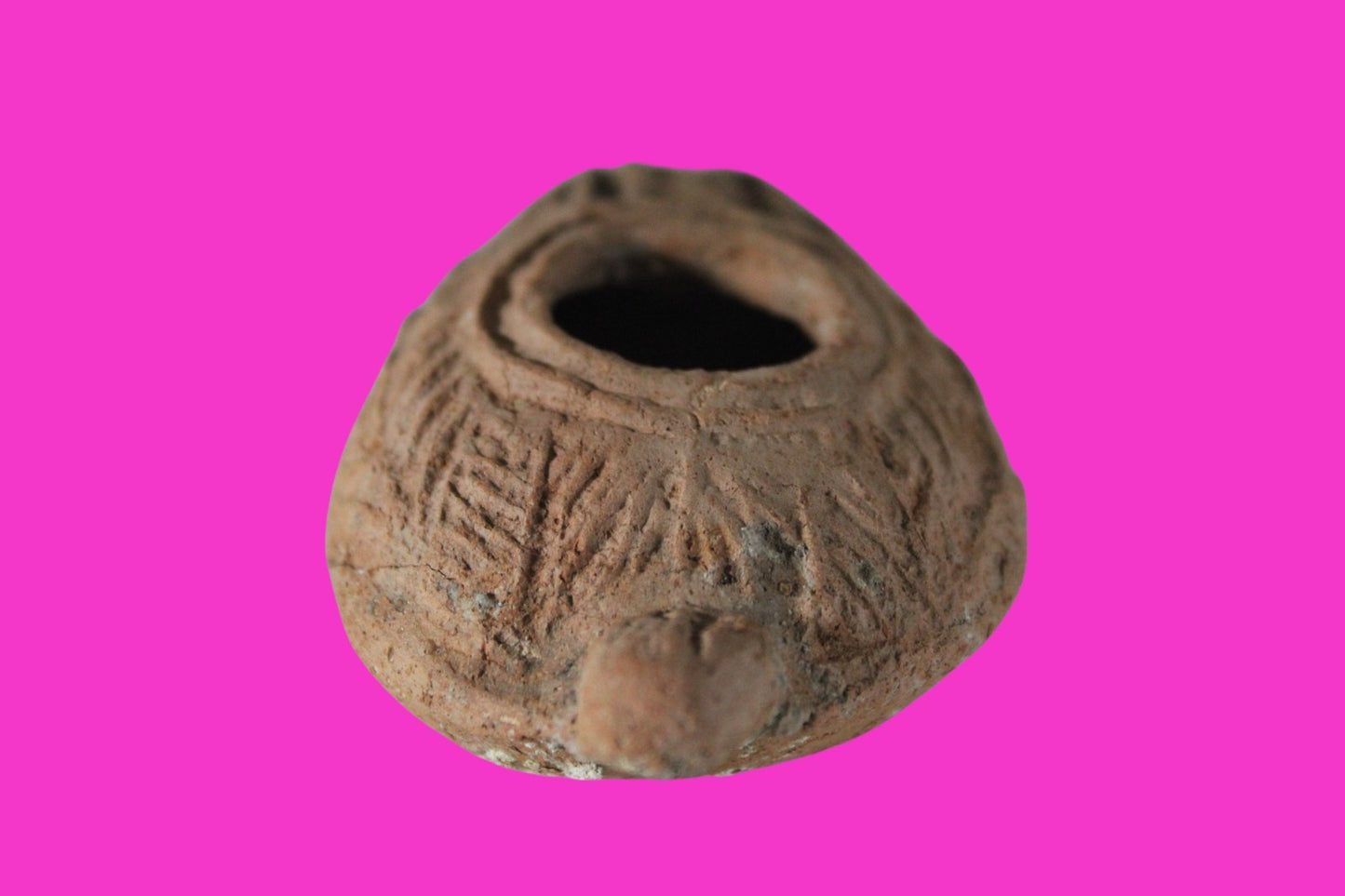 Ancient Holy Land Oil Lamp Artifact Jesus Christ Home Israel 300-600 AD COA 74