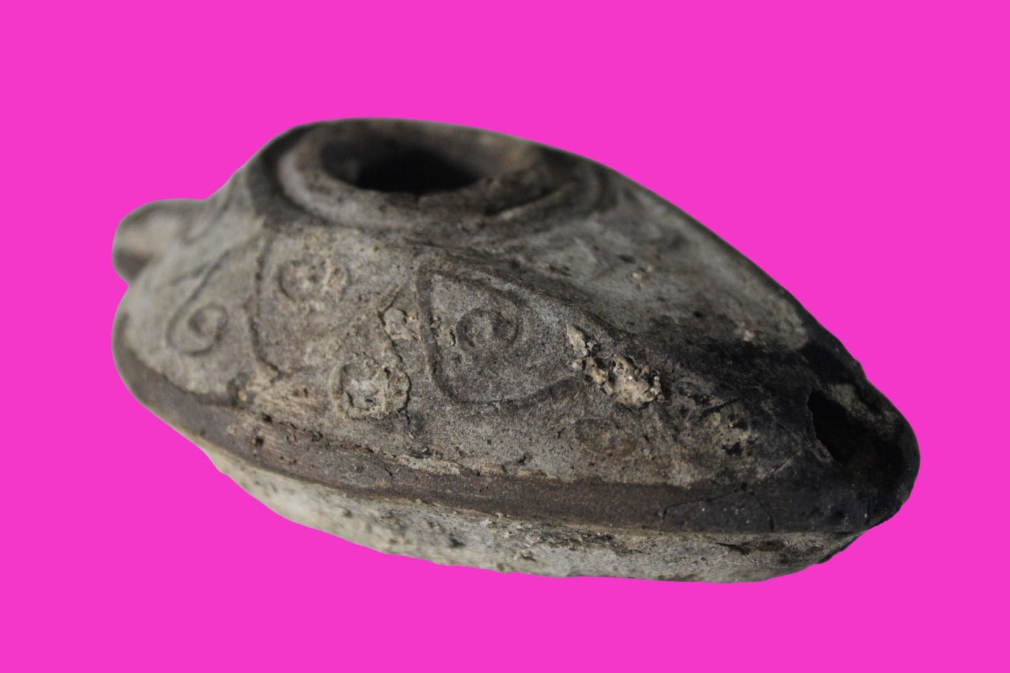 Ancient Holy Land Oil Lamp Artifact Jesus Christ Home Israel 300-600 AD COA 71