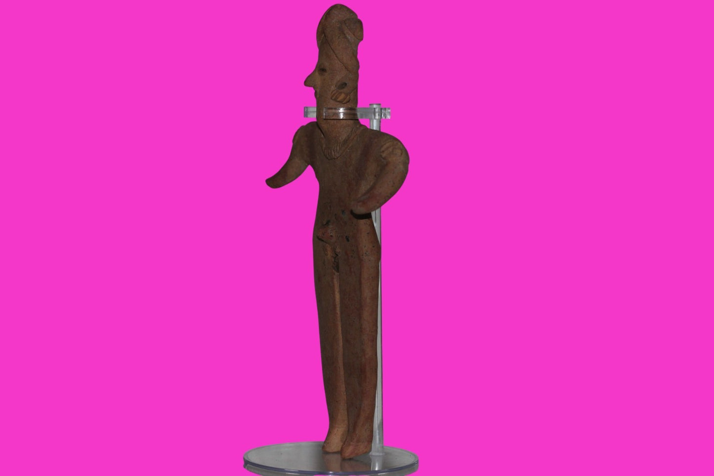 Pre Columbian Artifact Huge 9 Inch Tall Tomb Figure Colima Mexico 100 BC COA 231