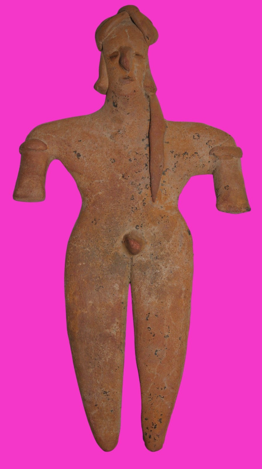 Pre Columbian Artifact Huge 8 Inch Tall Tomb Figure Colima Mexico 100 BC COA 232
