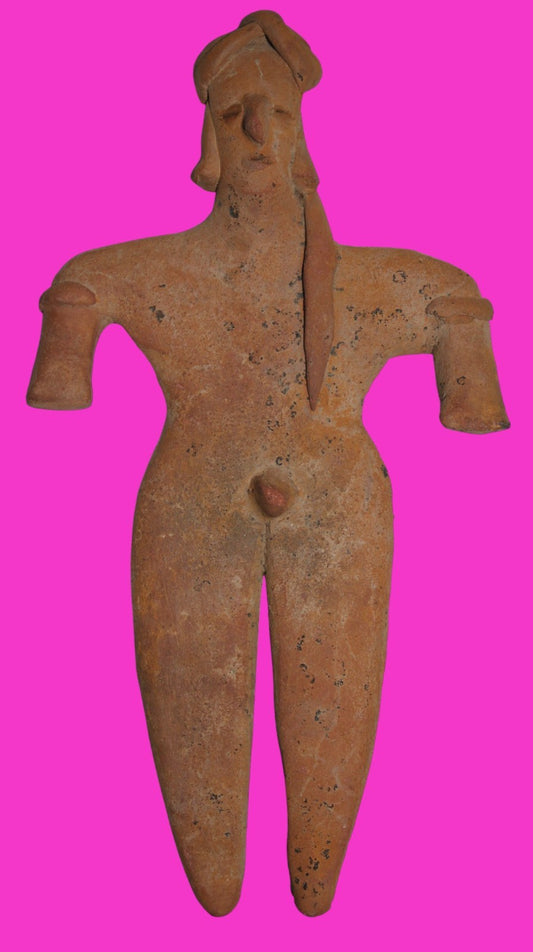 Pre Columbian Artifact Huge 8 Inch Tall Tomb Figure Colima Mexico 100 BC COA 232