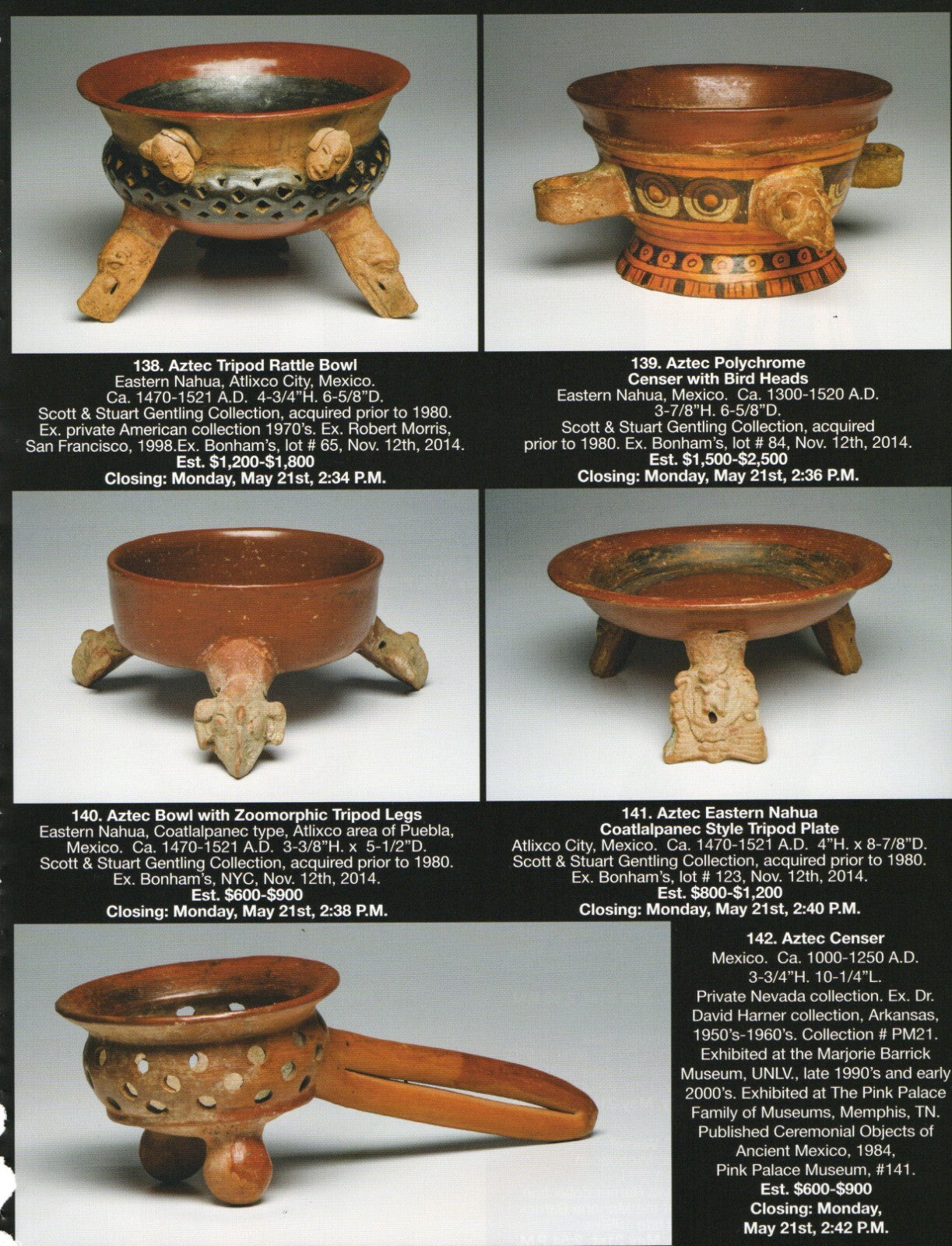 Pre Columbian Artifacts Price & Value Guide Arte Primitivo Auction Catalog #89