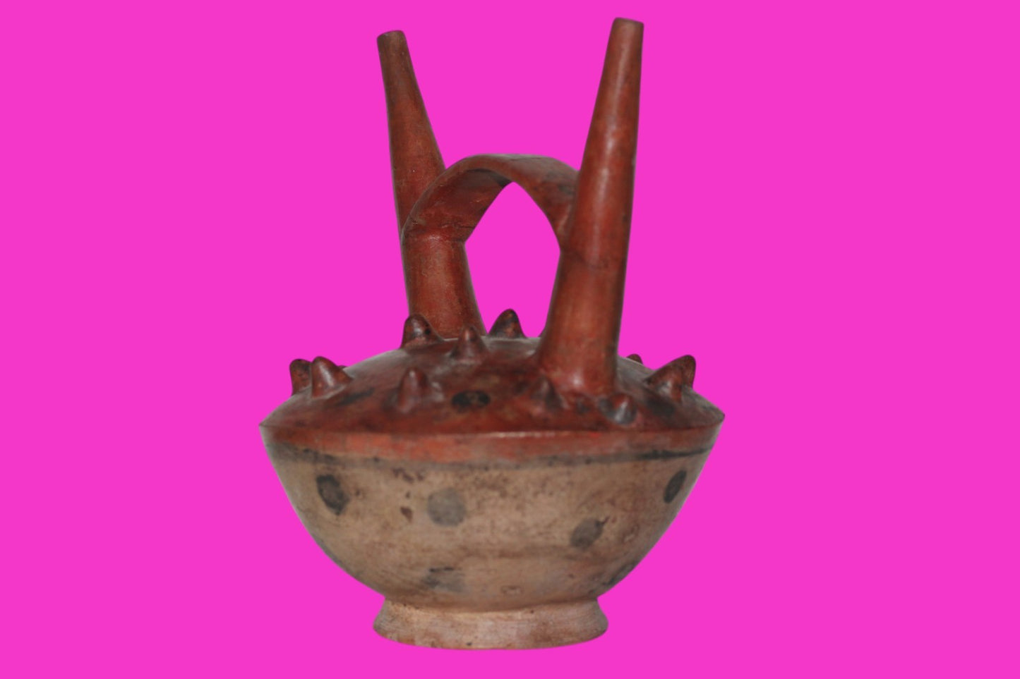 Pre Columbian Artifact Authentic Sican Stirrup Vessel 750-1000 AD Peru COA 220