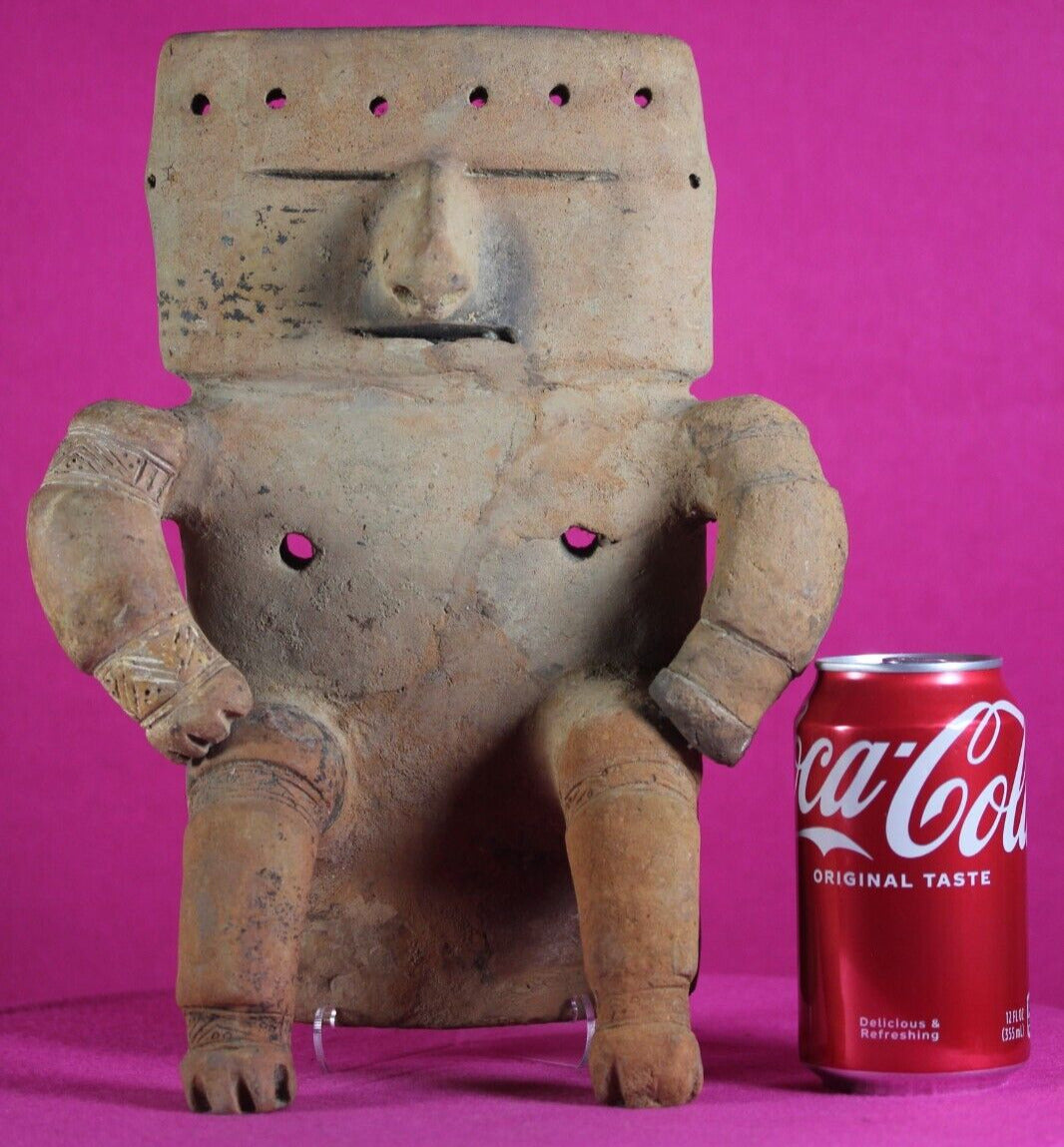 Authentic Pre Columbian Artifact Quimbaya Retablo Columbia 800-1300 AD COA J83