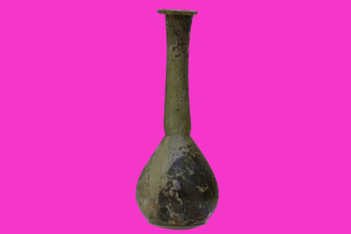 Authentic Ancient Holy Land Artifact Glass Bottle 100-300 AD Roman Era COA J20