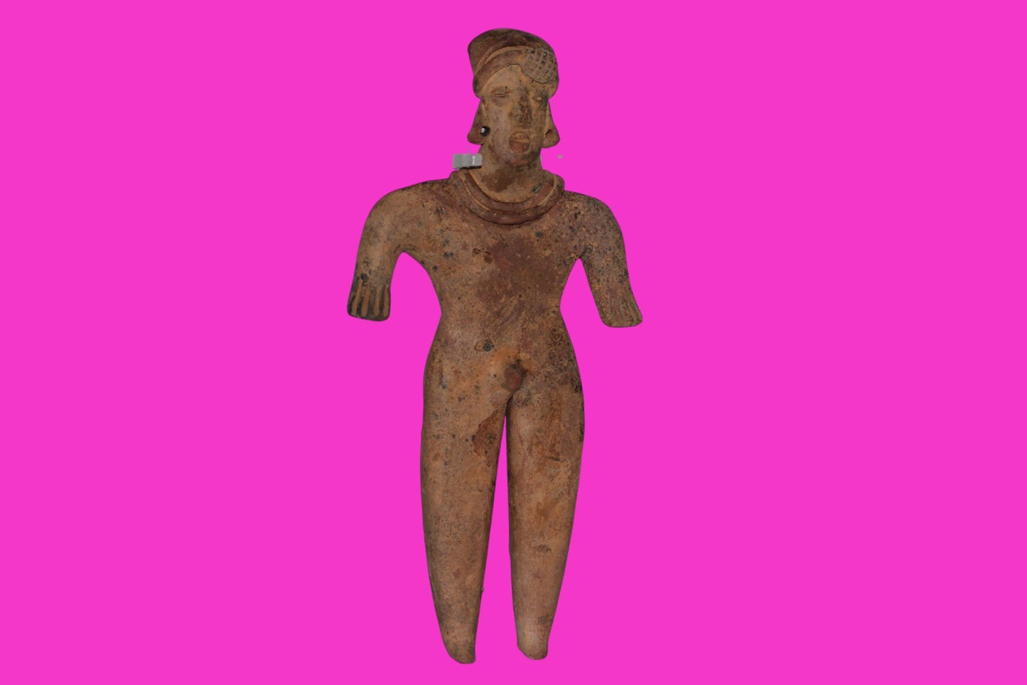 Pre Columbian Artifact 7 inch Male Shaft Tomb Figure Colima Mexico 100BC COA 263