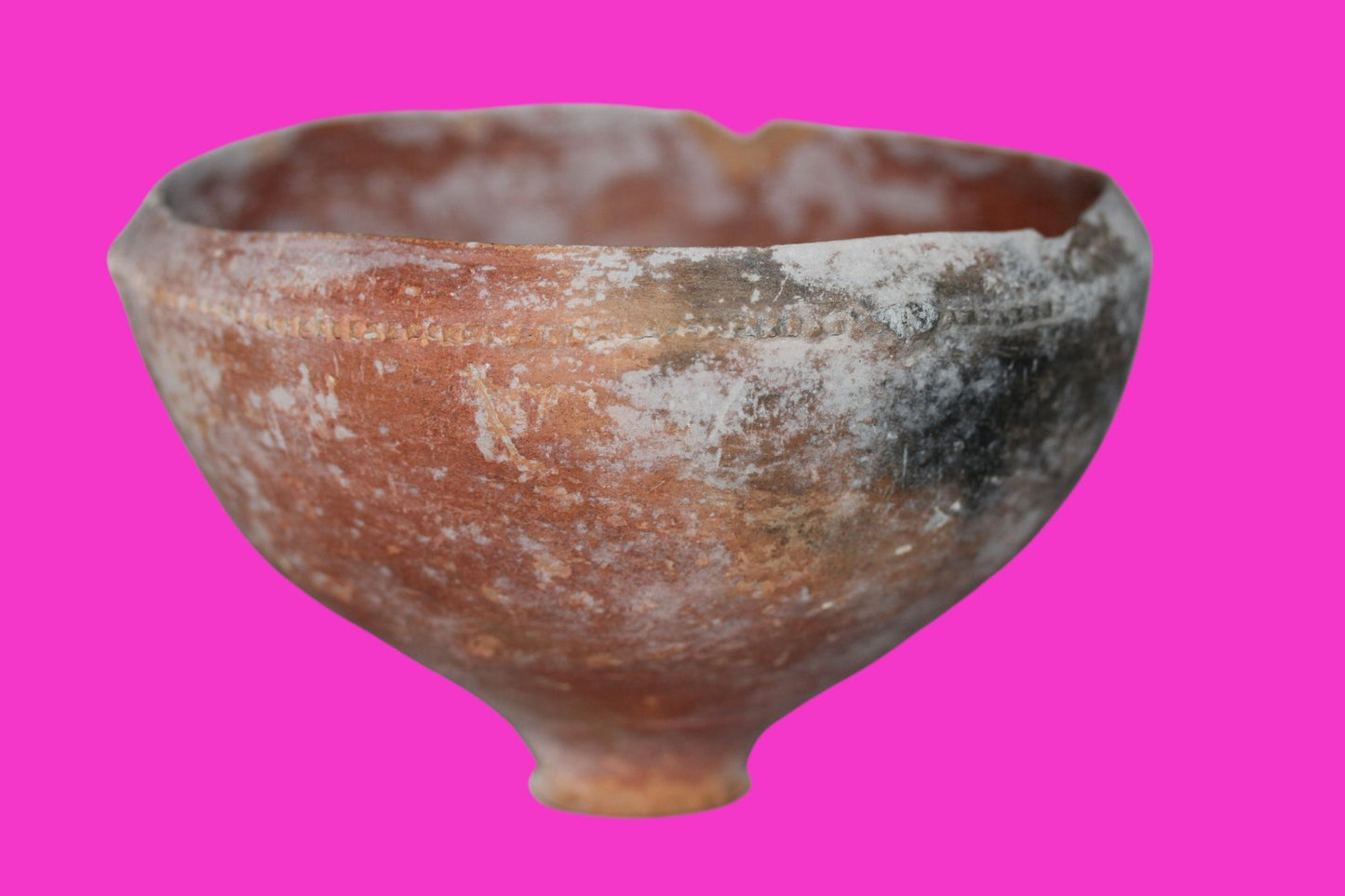 Ancient Holy Land Bowl Artifact From Time of Jesus Christ 100BC-200AD COA J135
