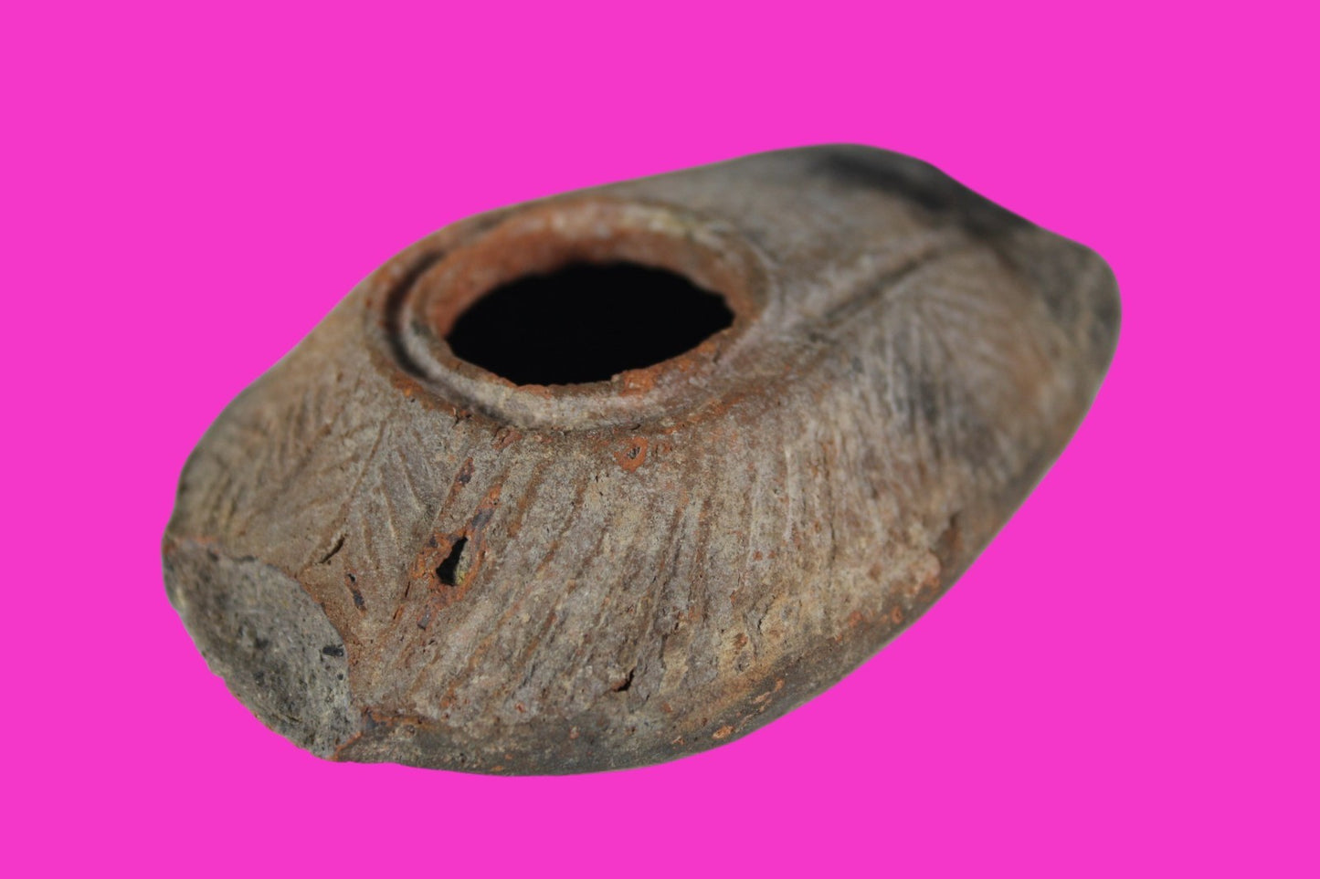 Ancient Holy Land Oil Lamp Artifact Jesus Christ Home Israel 300-600 AD COA 107