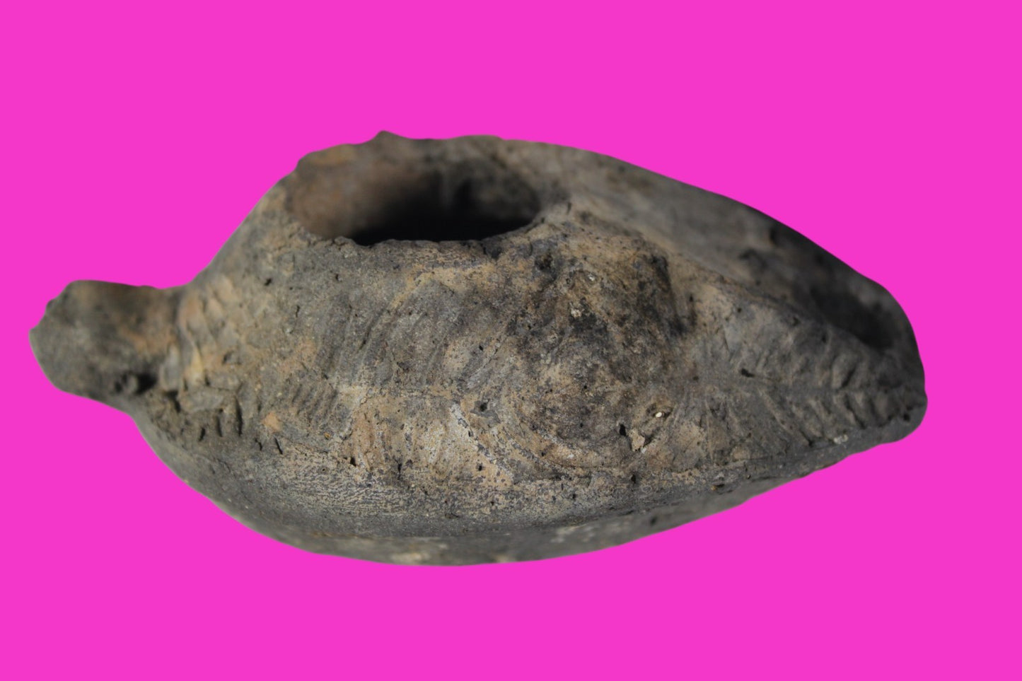 Ancient Holy Land Oil Lamp Artifact Jesus Christ Home Israel 300-600 AD COA 104