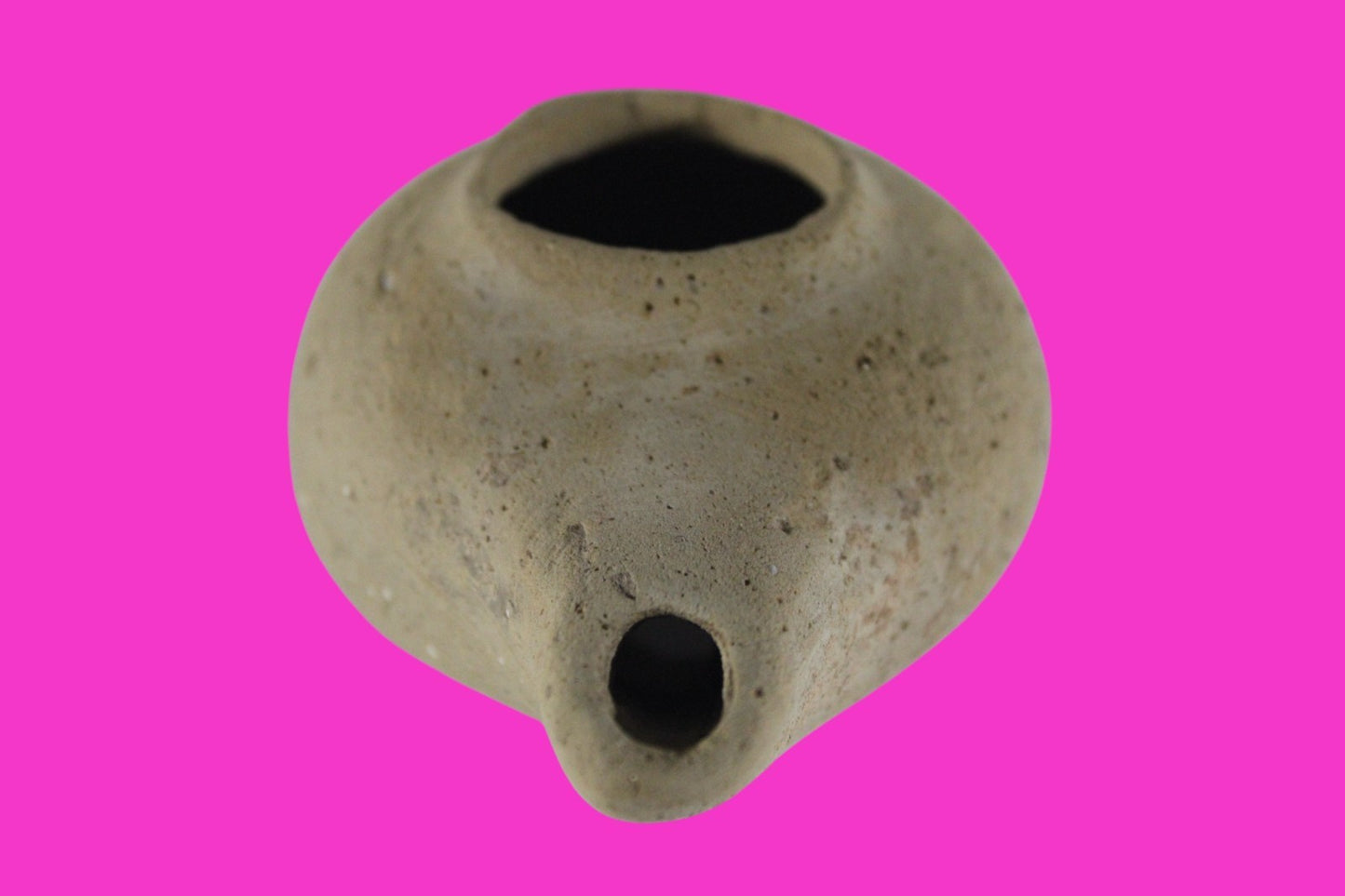 Ancient Holy Land Oil Lamp Artifact Land of Jesus Christ 100 BC-200 AD COA J150