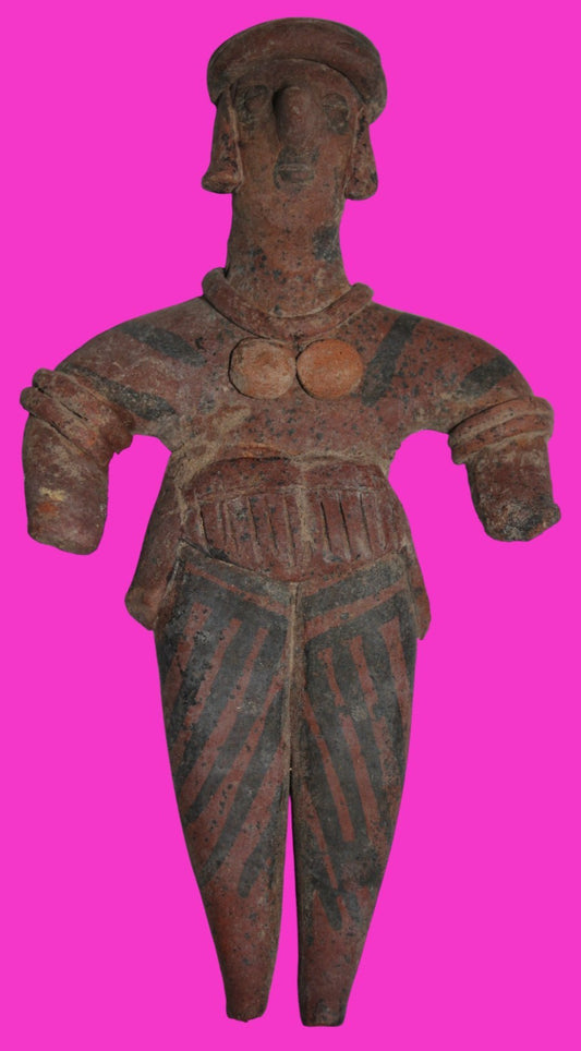 Pre Columbian Artifact 6 inch Male Shaft Tomb Figure Colima Mexico 100BC COA 265