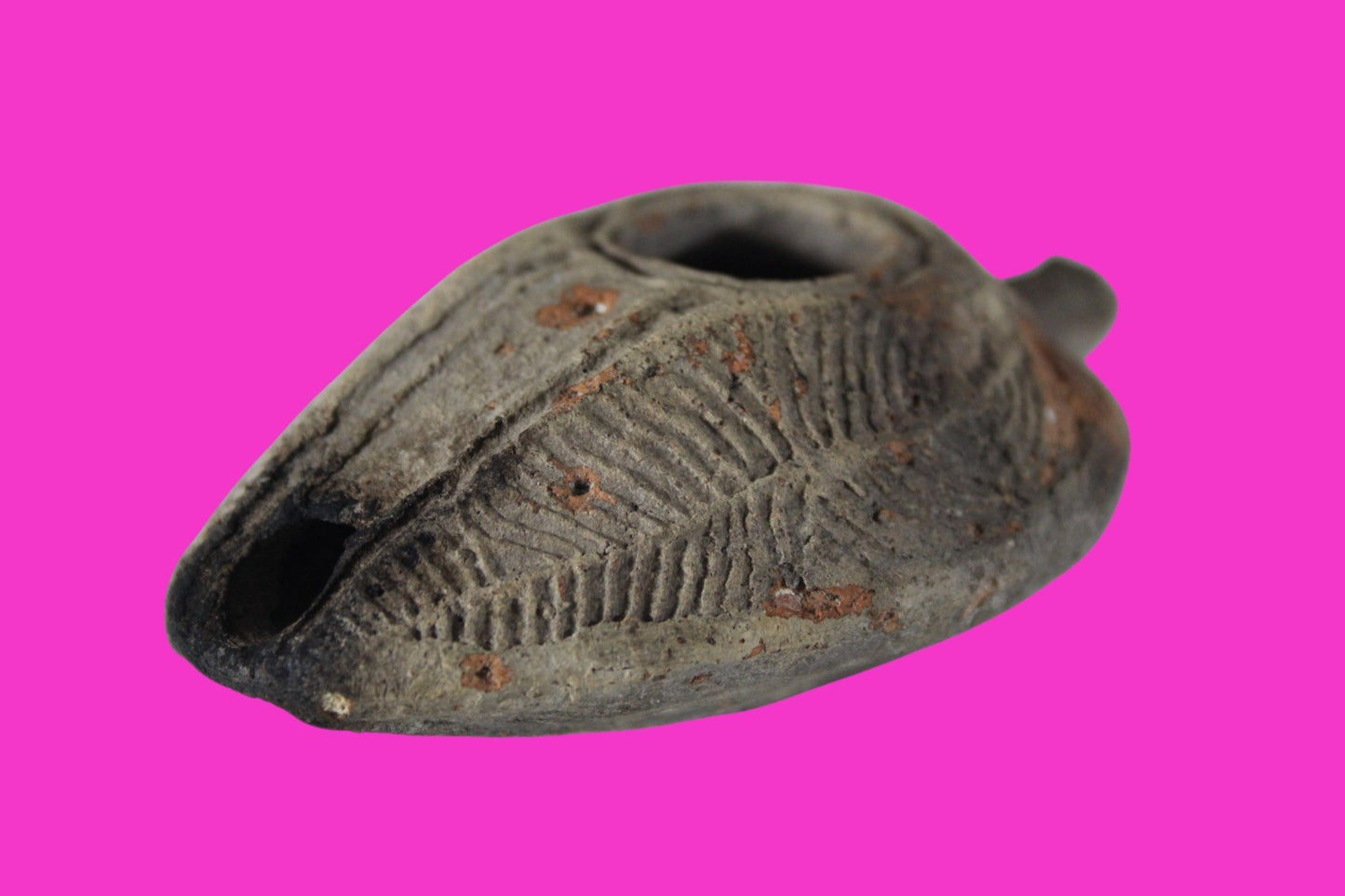 Ancient Holy Land Oil Lamp Artifact Jesus Christ Home Israel 300-600 AD COA 72