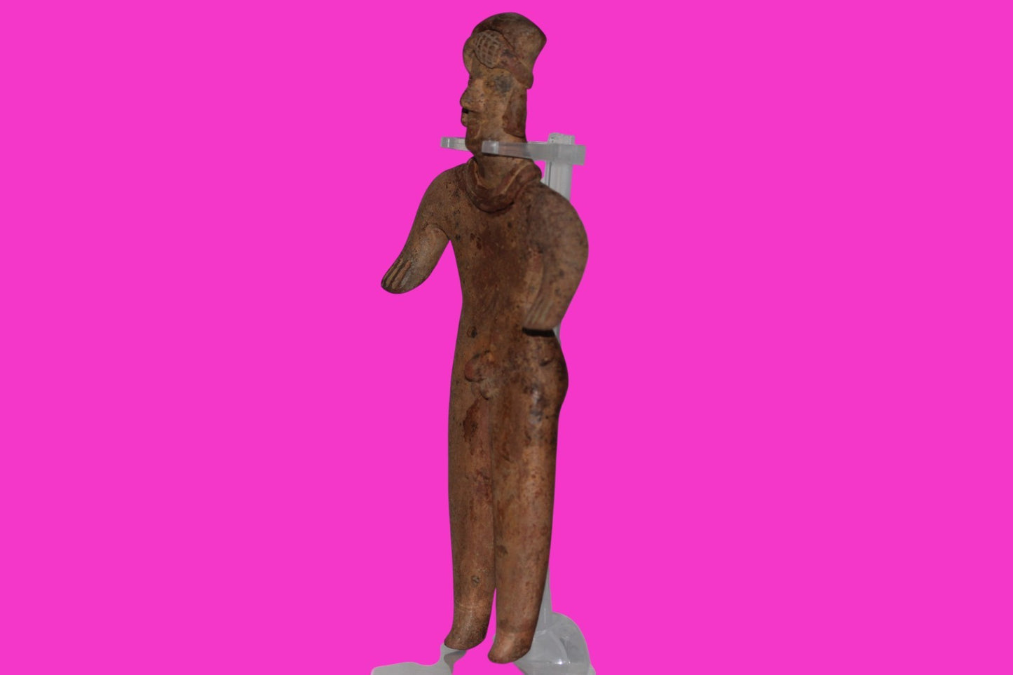 Pre Columbian Artifact 7 inch Male Shaft Tomb Figure Colima Mexico 100BC COA 263