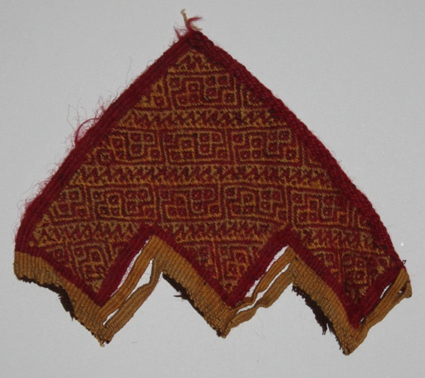 Pre Columbian Artifact Authentic Frameable Textile Border Chancay Peru COA 17