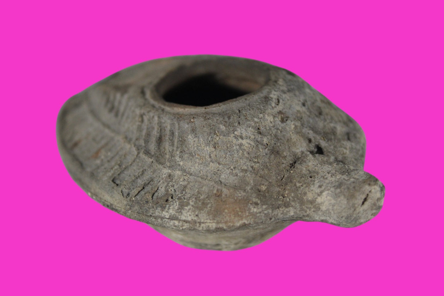 Ancient Holy Land Oil Lamp Artifact Jesus Christ Home Israel 300-600 AD COA 92