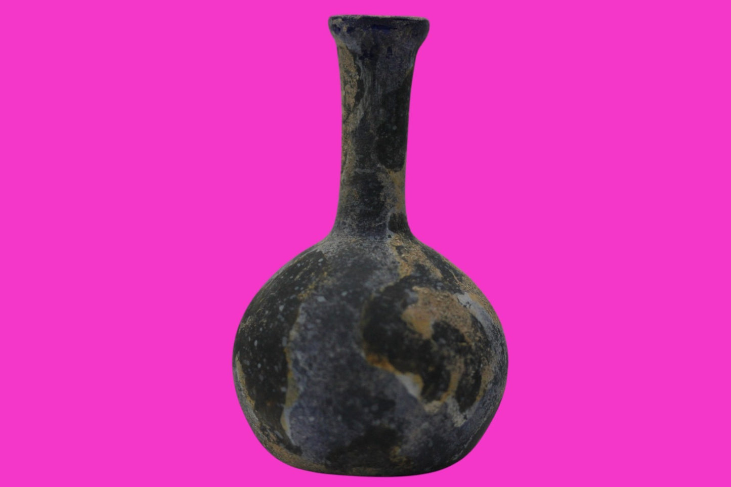 Holy Land Artifact Authentic Ancient Glass Bottle 100-300 AD Roman Era COA J21