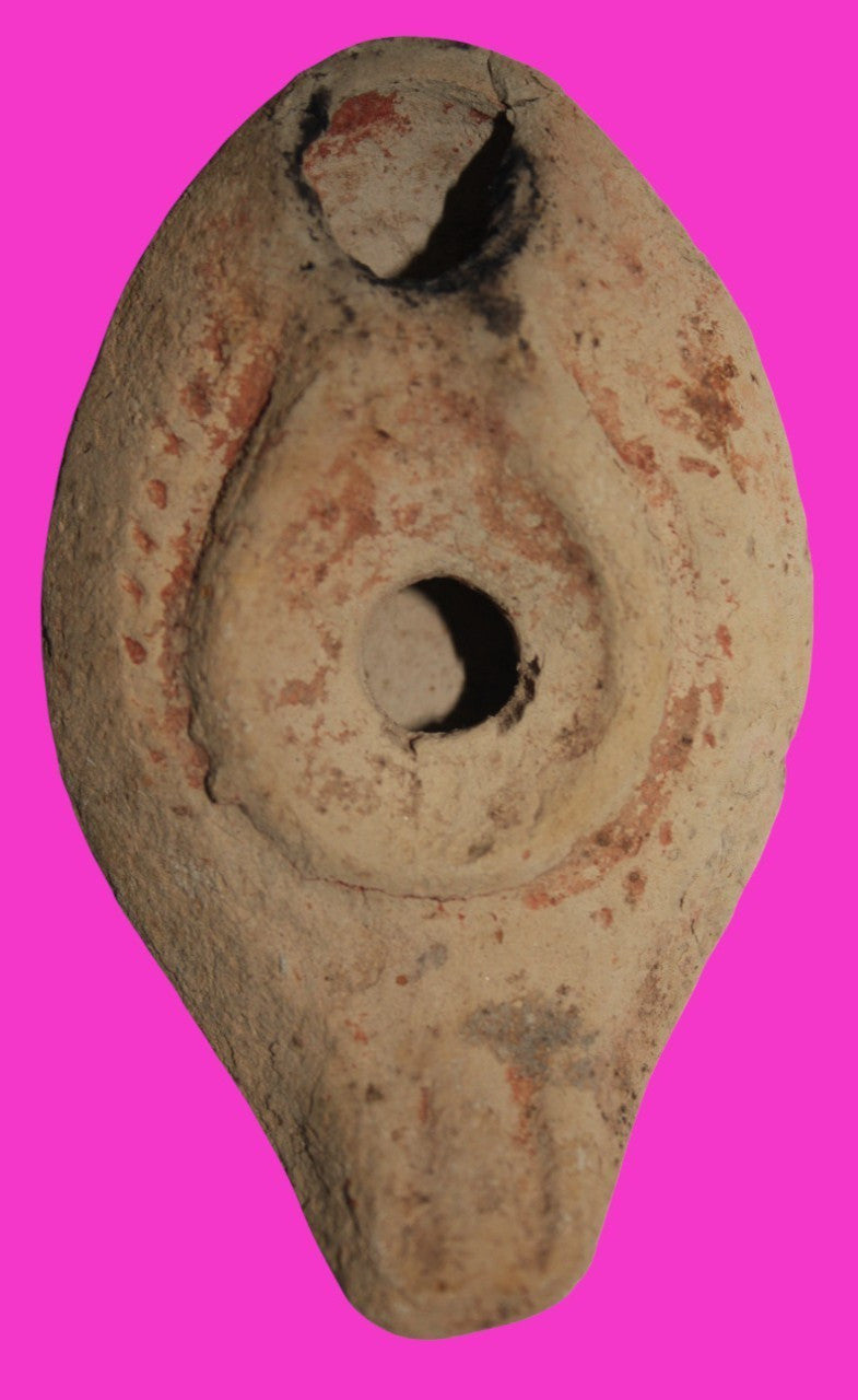 Ancient Holy Land Oil Lamp Artifact From Jesus Christ Homeland 400-500AD COA 28
