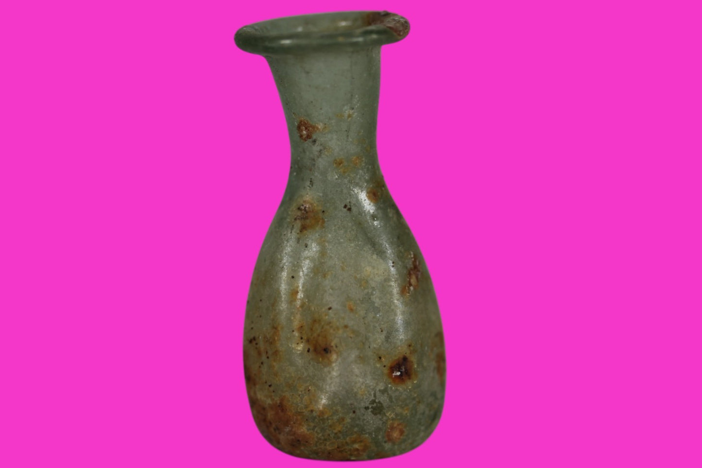 Holy Land Artifact Authentic Ancient Glass Bottle 100-300 AD Roman Era COA J10
