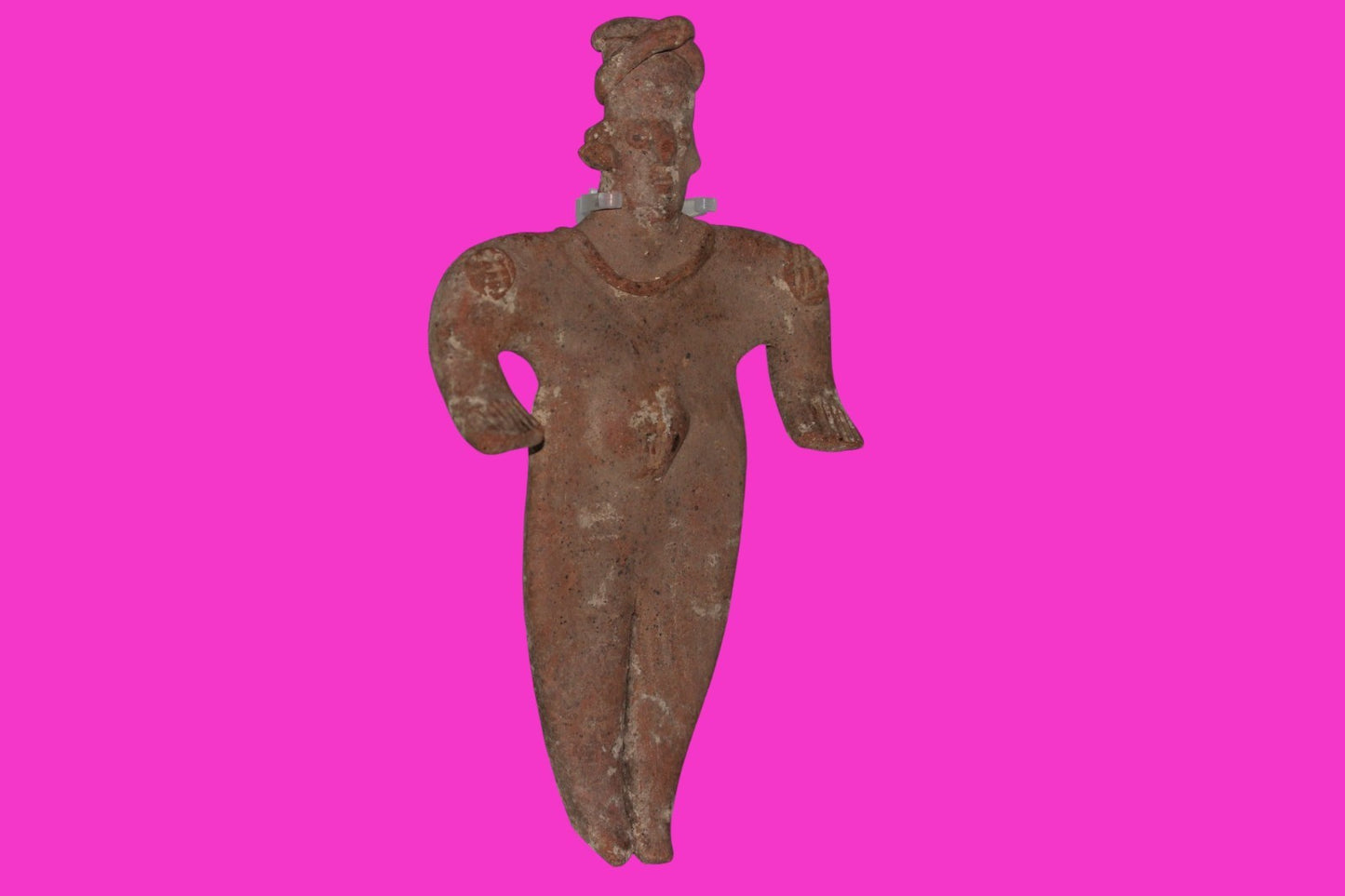 Pre Columbian Artifact 8 inch Female Tomb Figure Colima Mexico 100 BC COA 261