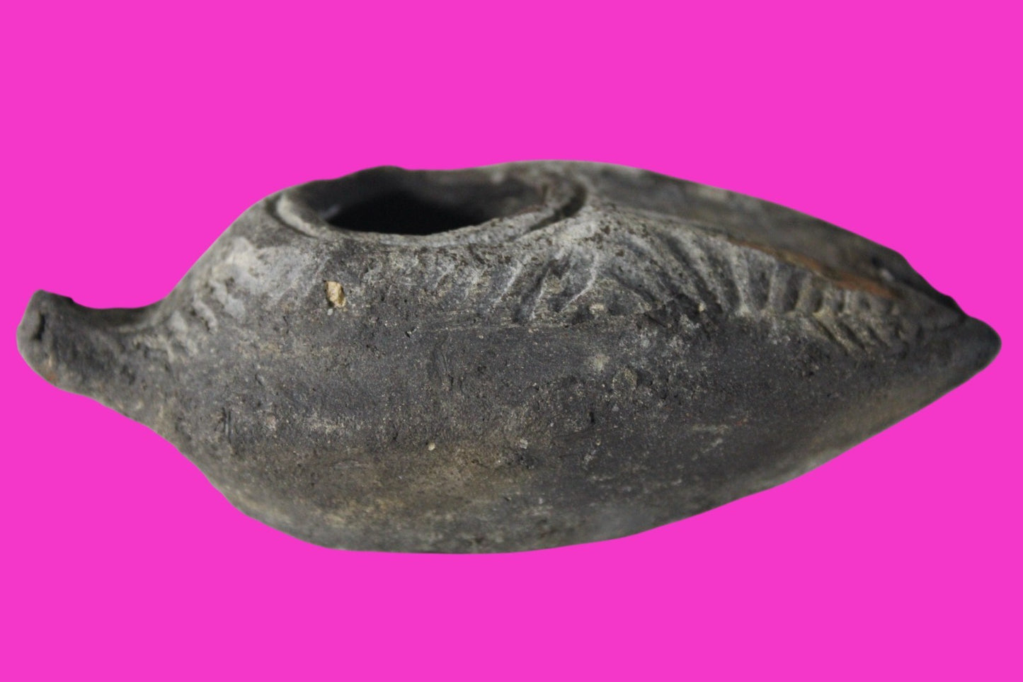 Ancient Holy Land Oil Lamp Artifact Jesus Christ Home Israel 300-600 AD COA 73