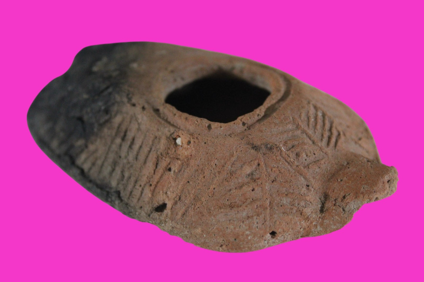 Ancient Holy Land Oil Lamp Artifact Jesus Christ Home Israel 300-600 AD COA 86