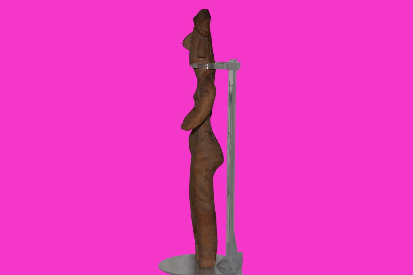 Pre Columbian Artifact 8in Female Shaman Tomb Figure Colima Mexico 100BC COA 254