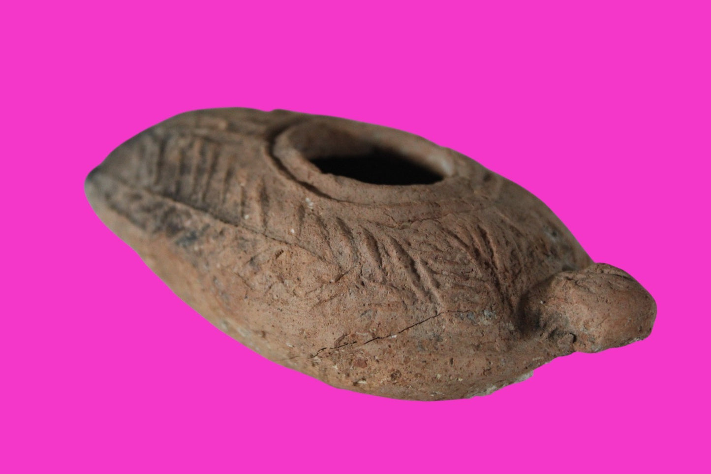 Ancient Holy Land Oil Lamp Artifact Jesus Christ Home Israel 300-600 AD COA 74