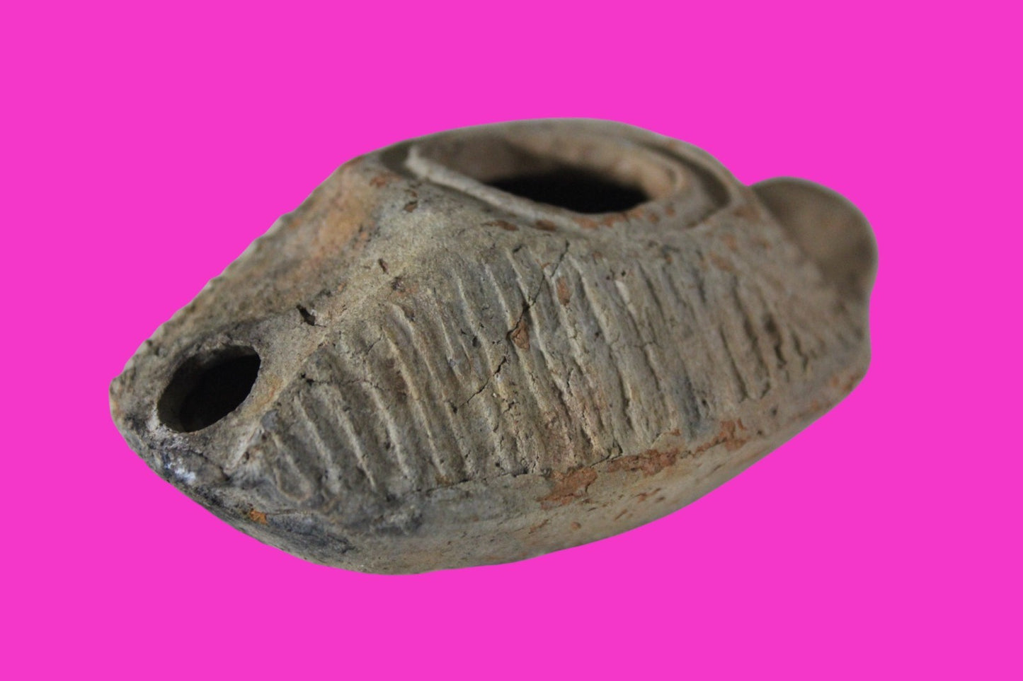 Ancient Holy Land Oil Lamp Artifact Jesus Christ Home Israel 300-600 AD COA 70