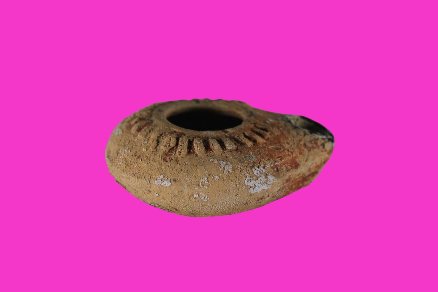 Ancient Holy Land Oil Lamp Artifact Jesus Christ Homeland 100BC-400AD COA 24