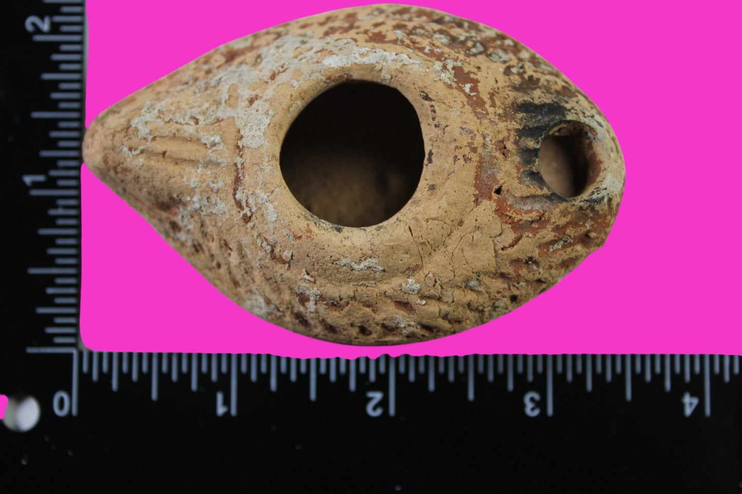 Ancient Holy Land Oil Lamp Artifact Jesus Christ Homeland 100 - 400 AD COA L04