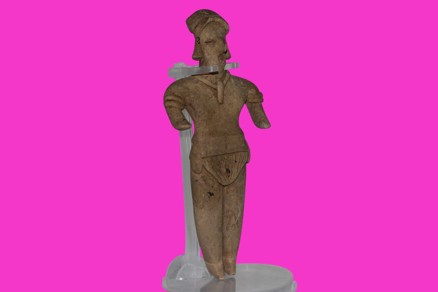 Pre Columbian Artifact 6 Inch Shaft Tomb Figure Colima Mexico 100 BC COA 245