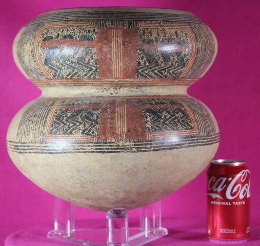Authentic Pre Columbian Artifact Cocle Double Lobe Jar 200-400 AD Panama COA J07