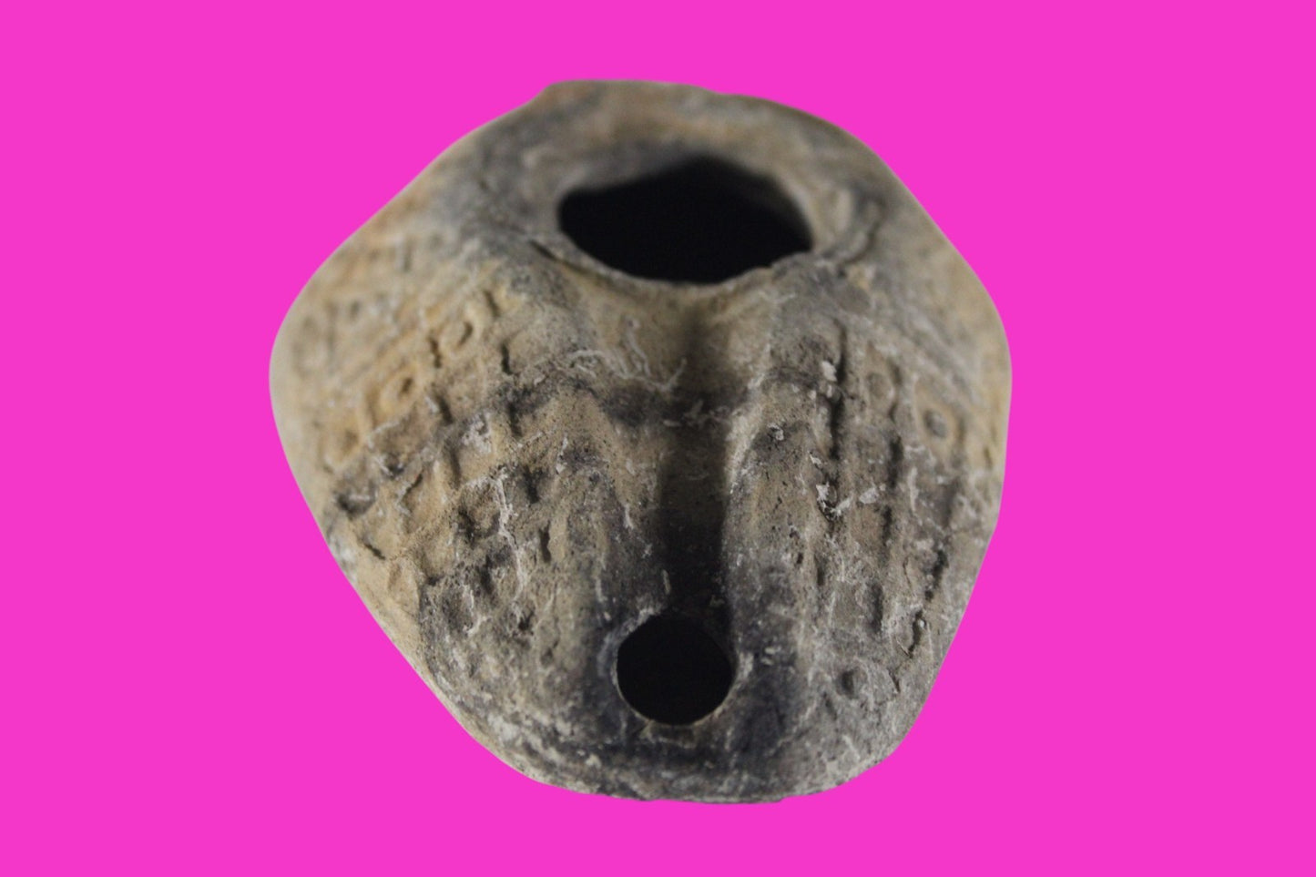 Ancient Holy Land Big Oil Lamp Artifact Home of Jesus Christ 200-500 AD COA J152