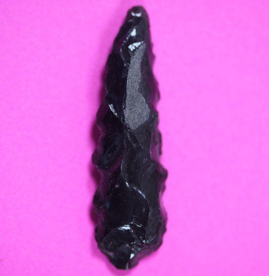 Pre Columbian Artifact Authentic Aztec Arrowhead Battle of Mexico City COA 62