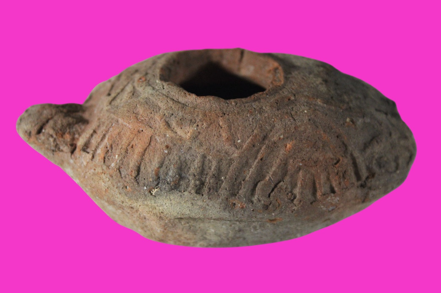 Ancient Holy Land Oil Lamp Artifact Jesus Christ Home Israel 300-600 AD COA 69