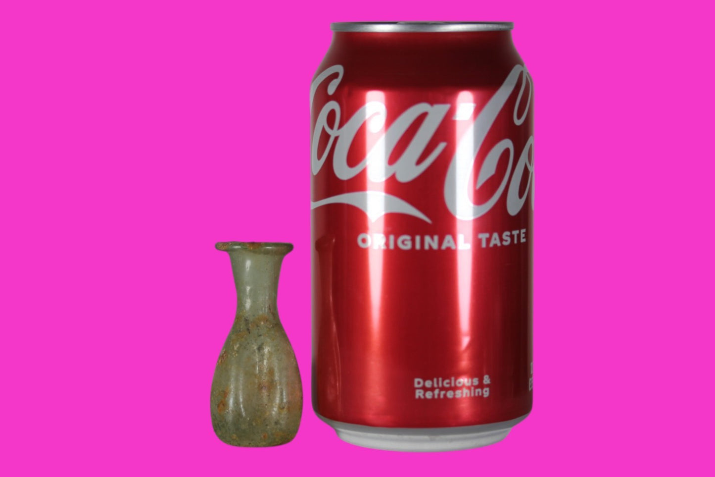 Ancient Holy Land Glass Bottle Authentic Artifact 100-300 AD Roman Era COA J10