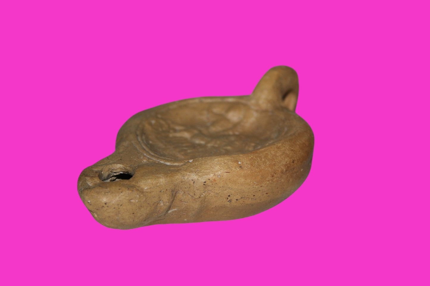 Four Horse War Chariot Oil Lamp Authentic Holy Land Artifact 200-400 AD COA J123
